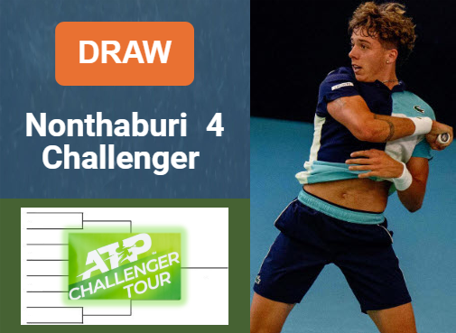 ATP NONTHABURI 4 CHALLENGER DRAW, PRIZE MONEY. Cazaux, Walton, Diallo, Marterer are the leaders