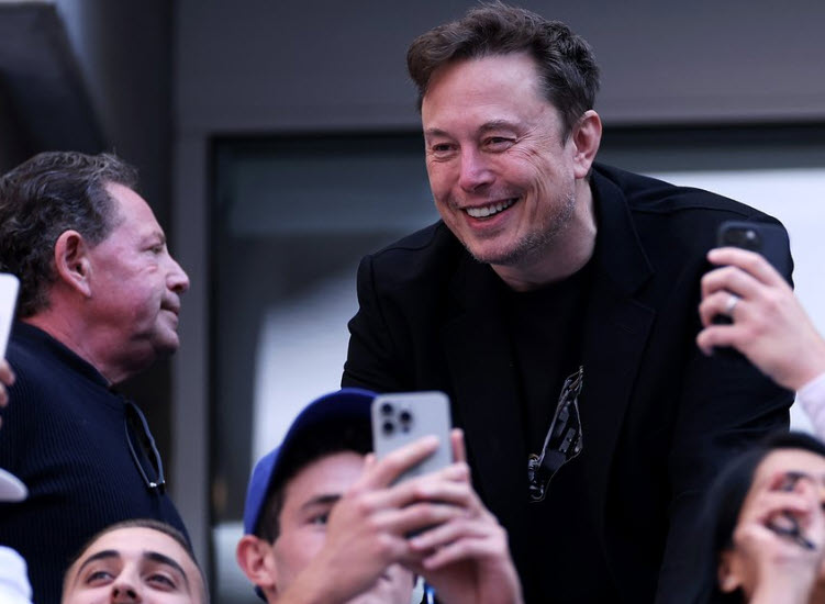 Elon Musk At The Us Open Elon Musk At The Us Open