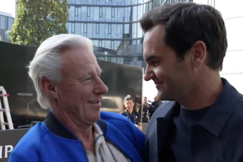 Federer greets Borg and McEnroe as tennis legends gather for Laver Cup in Berlin