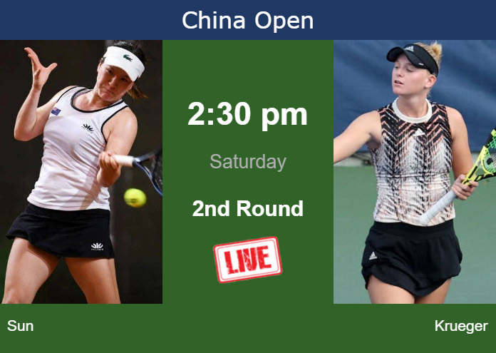 How to watch Sun vs. Krueger on live streaming in Beijing on Saturday