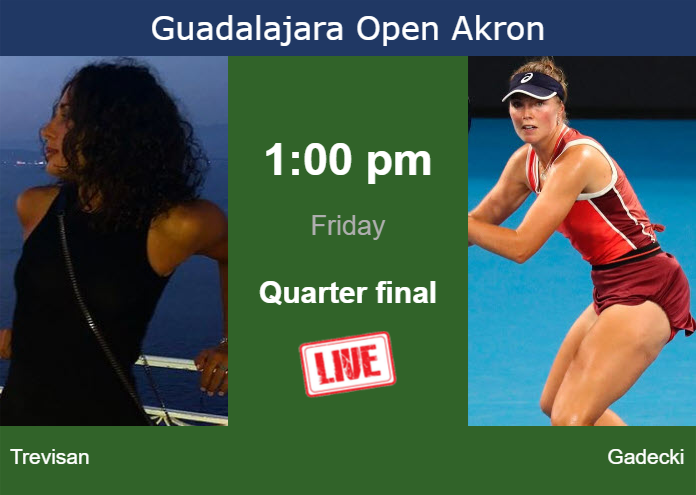 How to watch Trevisan vs. Gadecki on live streaming in Guadalajara on Friday