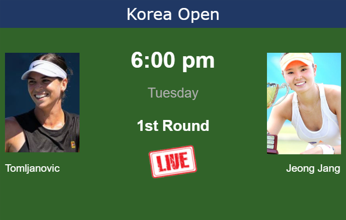 How to watch Tomljanovic vs. Jeong Jang on live streaming in Seoul on Tuesday