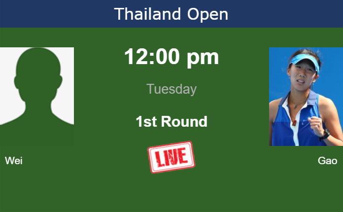 How to watch Wei vs. Gao on live streaming in Hua Hin on Tuesday