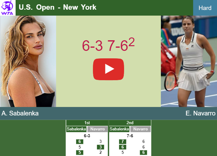 Aryna Sabalenka dispatches Navarro in the semifinal – U.S. OPEN RESULTS. HIGHLIGHTS, INTERVIEW