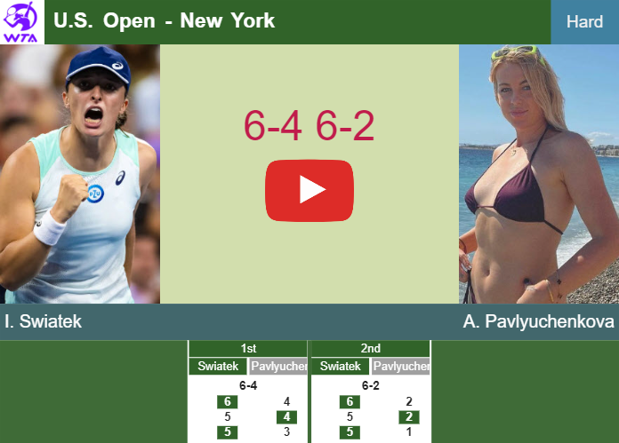 Prediction and head to head Iga Swiatek vs. Anastasia Pavlyuchenkova