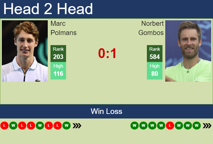 H2H, prediction of Marc Polmans vs Norbert Gombos in Shanghai Challenger with odds, preview, pick | 5th September 2024