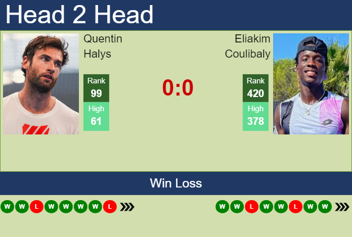 H2H, prediction of Quentin Halys vs Eliakim Coulibaly in Orleans Challenger with odds, preview, pick | 24th September 2024