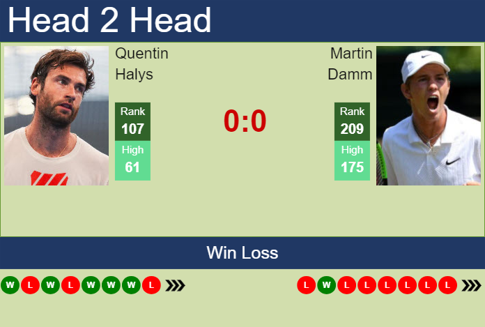 H2H, prediction of Quentin Halys vs Martin Damm in Rennes Challenger with odds, preview, pick | 11th September 2024