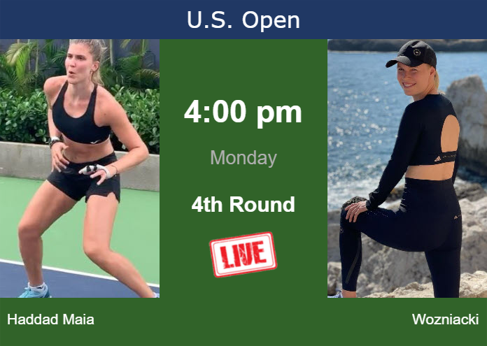 How to watch Haddad Maia vs. Wozniacki on live streaming at the U.S. Open on Monday