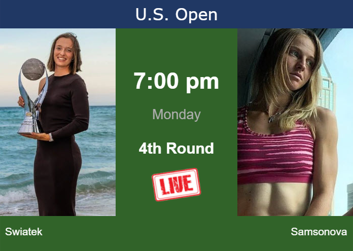 How to watch Swiatek vs. Samsonova on live streaming at the U.S. Open on Monday