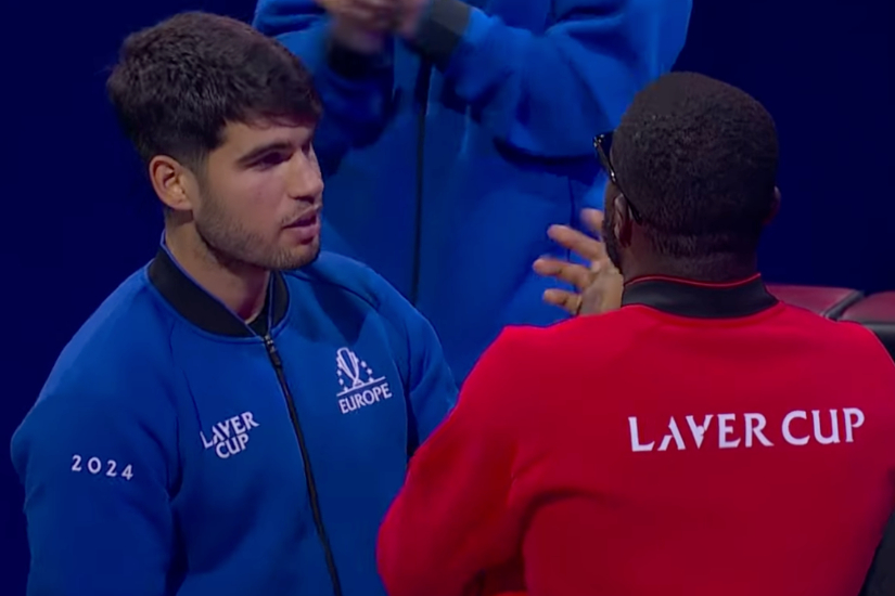 The hilarious moment Alcaraz and Tiafoe shared at Laver Cup 2024