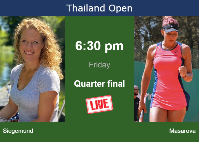 Thursday Live Streaming Laura Siegemund vs Rebeka Masarova