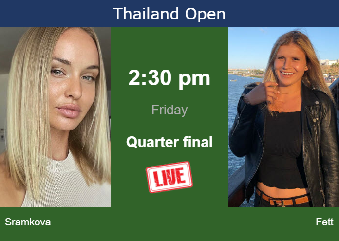 Thursday Live Streaming Rebecca Sramkova vs Jana Fett
