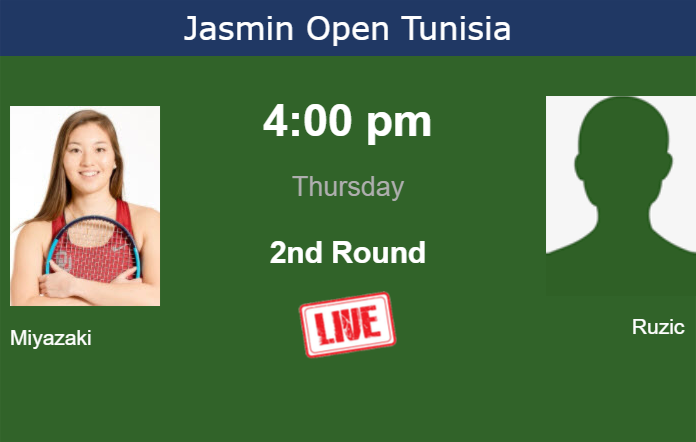 How to watch Miyazaki vs. Ruzic on live streaming in Monastir on Thursday Thursday Live Streaming Yuriko Miyazaki vs Antonia Ruzic