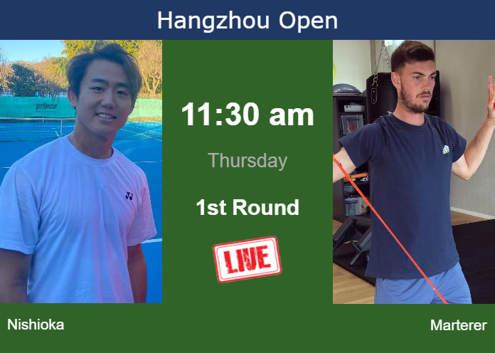 Wednesday Live Streaming Yoshihito Nishioka vs Maximilian Marterer