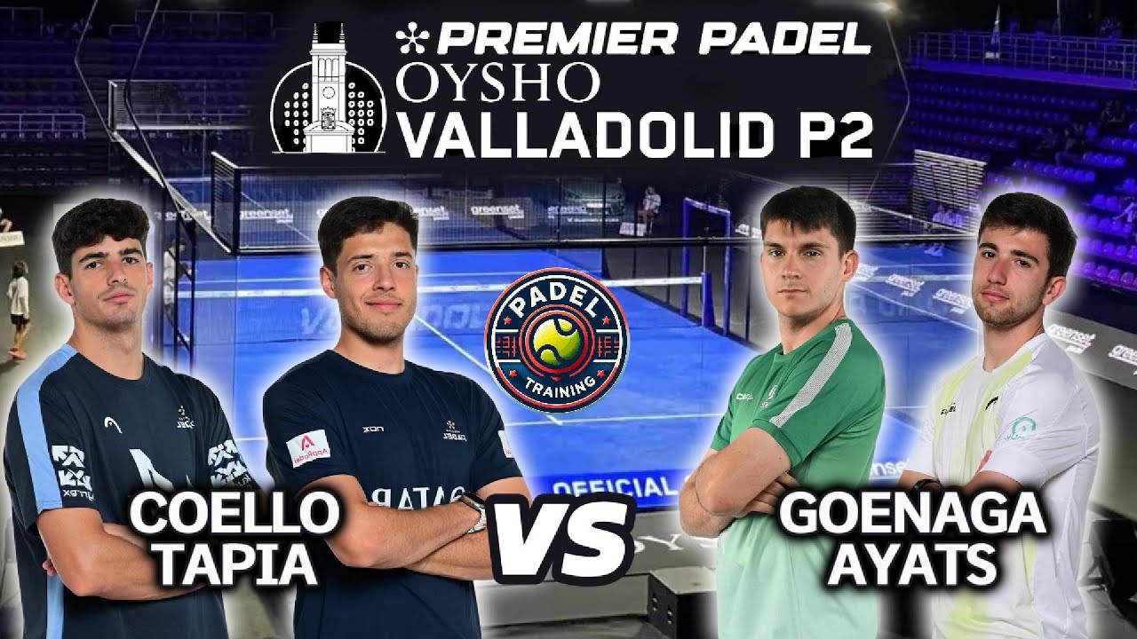 In the Vallaloid P2 padel tournament, Arturo Coello and Agustin Tapia defeat Arnau Ayats and Goenaga.