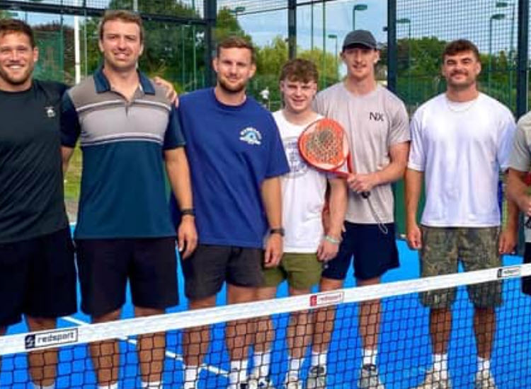 Padel tennis debut for Northampton is opened by Saints stars.