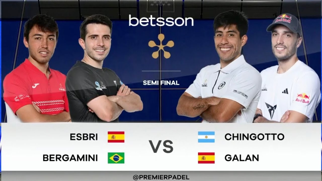 Galan and Chingotto overcome Bergamini and Esbri to advance to the Madrid final.