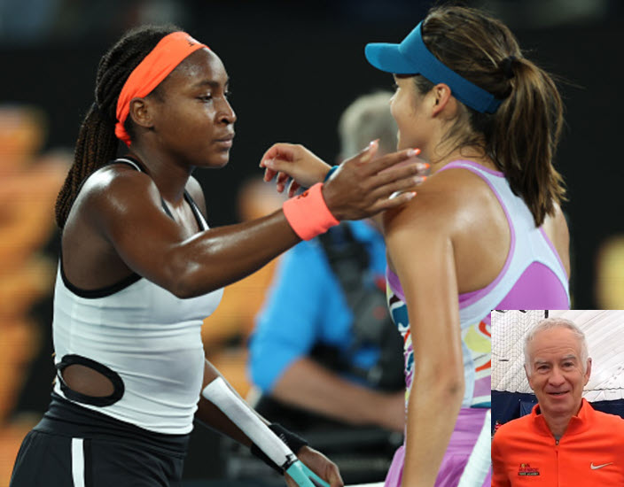 John McEnroe criticizes Coco Gauff and compares her to Raducanu after slump in form Raducanu And Gauff Together
