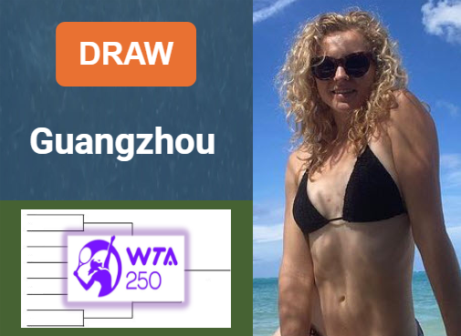 WTA  GUANGZHOU DRAW, PRIZE MONEY. Siniakova, Bouzkova, Yuan, Avanesyan are the top seeds