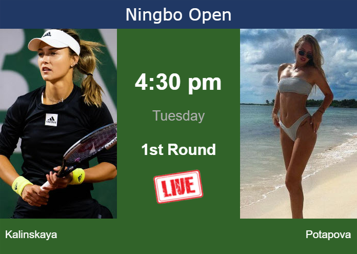 Monday Live Streaming Anna Kalinskaya vs Anastasia Potapova