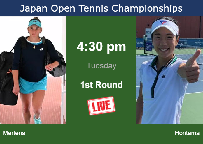 How to watch Mertens vs. Hontama on live streaming in Osaka on Tuesday