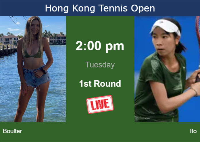 How to watch Boulter vs. Ito on live streaming in Hong Kong on Tuesday