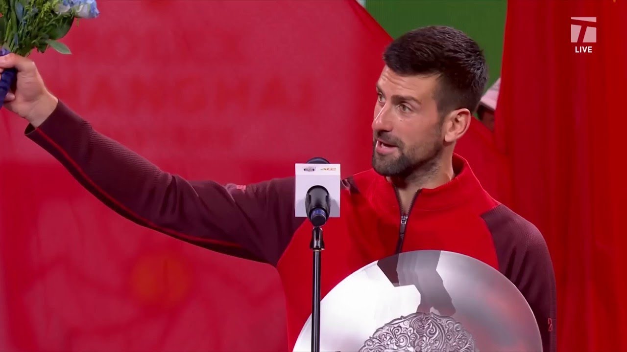 Novak Djokovic's Shanghai Masters finalist speech Tennis Tonic News