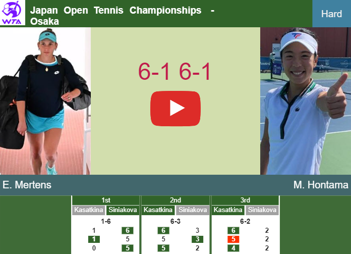 Great Elise Mertens brushes past Hontama in the 1st round to collide vs Birrell. HIGHLIGHTS – OSAKA RESULTS