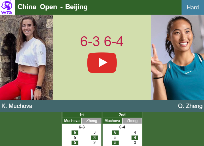 Karolina Muchova surprises Zheng in the semifinal at the China Open – BEIJING RESULTS. HIGHLIGHTS