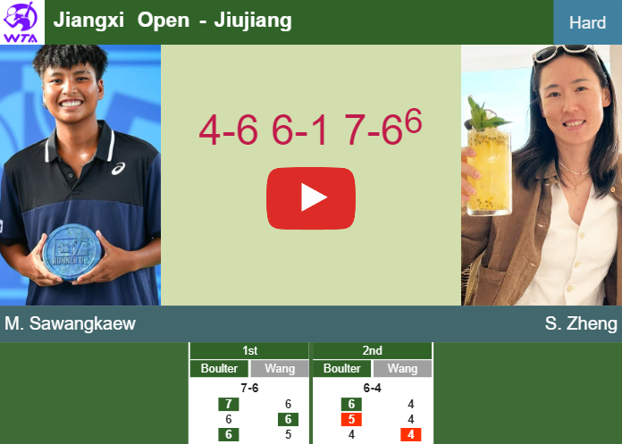 Staunch Mananchaya Sawangkaew outlasts Zheng in the 2nd round to play vs Siegemund. HIGHLIGHTS – JIUJIANG RESULTS