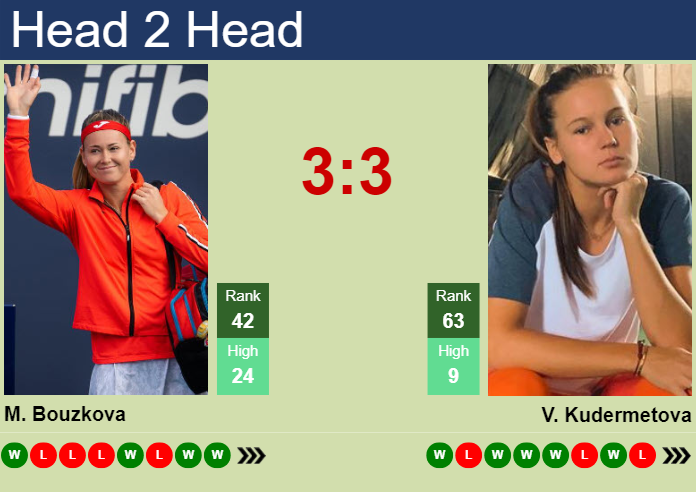 H2H, prediction of Marie Bouzkova vs Veronika Kudermetova in Wuhan with odds, preview, pick | 8th October 2024