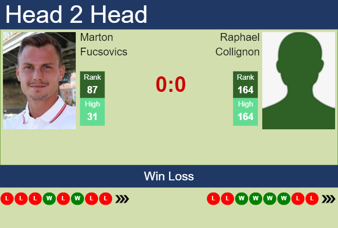 H2H, prediction of Marton Fucsovics vs Raphael Collignon in Antwerp with odds, preview, pick | 14th October 2024