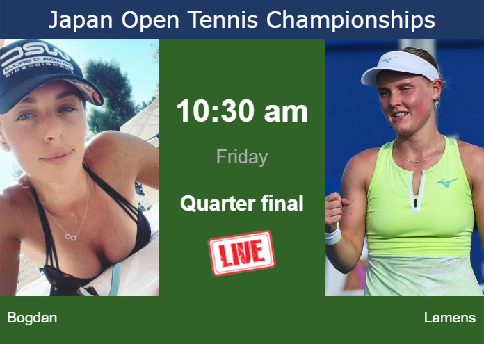 Thursday Live Streaming Ana Bogdan vs Suzan Lamens