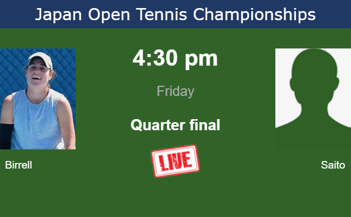 Thursday Live Streaming Kimberly Birrell vs Sara Saito