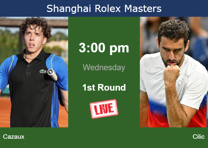 Tuesday Live Streaming Arthur Cazaux Vs Marin Cilic Tuesday Live Streaming Arthur Cazaux vs Marin Cilic