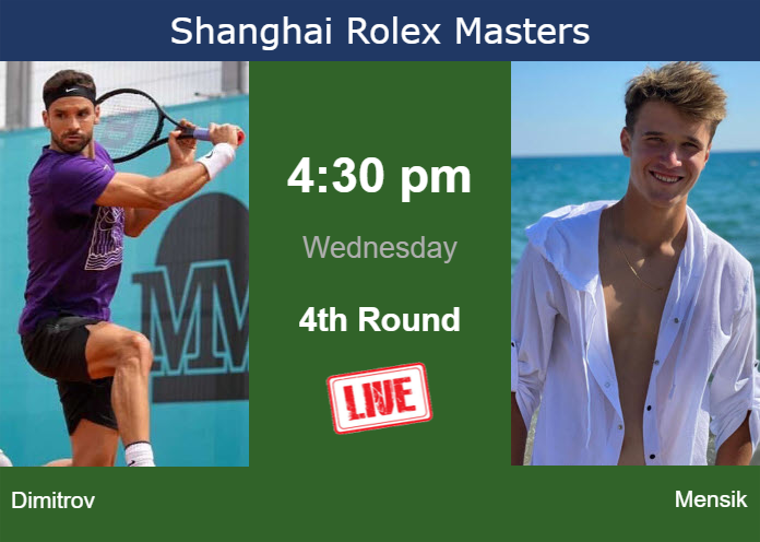 How to watch Dimitrov vs. Mensik on live streaming in Shanghai on ...