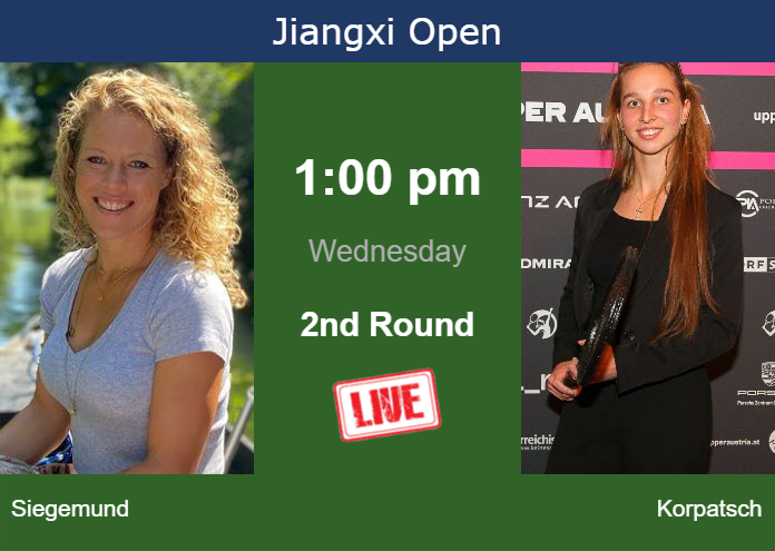 How to watch Siegemund vs. Korpatsch on live streaming in Jiujiang on Wednesday