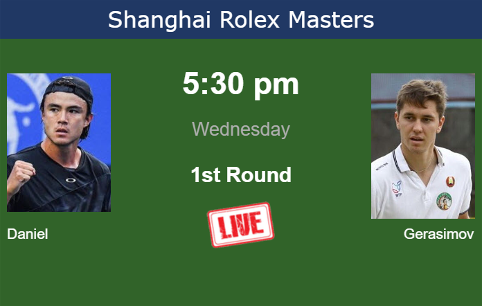 Tuesday Live Streaming Taro Daniel vs Egor Gerasimov