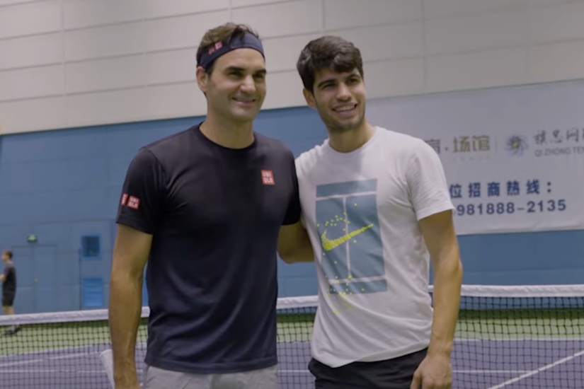 VIDEO. Roger Federer and Carlos Alcaraz practiced together in Shanghai