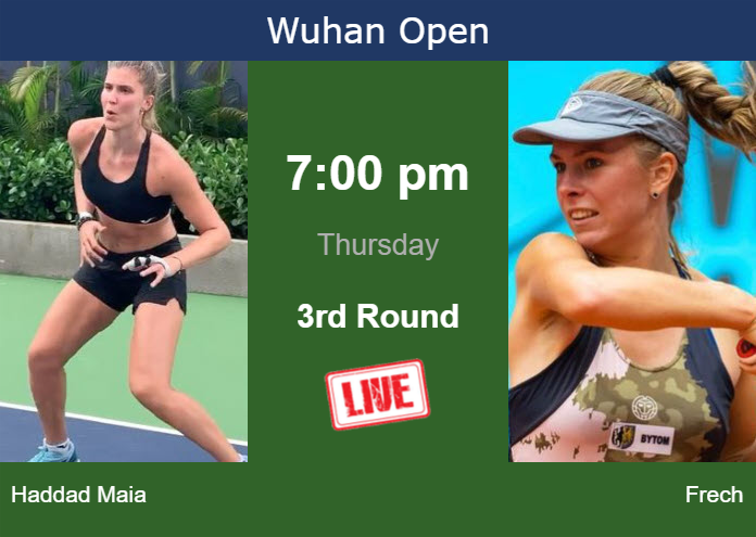 How to watch Haddad Maia vs. Frech on live streaming in Wuhan on Thursday