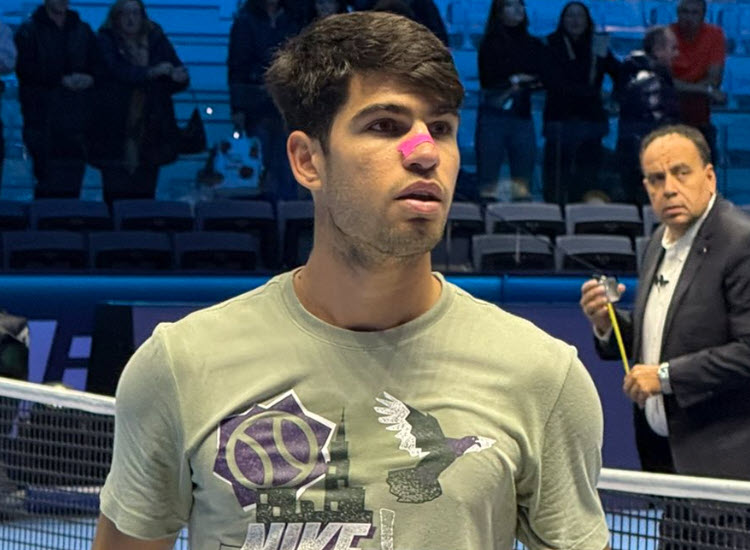 Alcaraz seems to be in better conditions ahead of his clash against Rublev in the ATP Finals