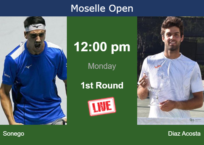 Monday Live Streaming Lorenzo Sonego vs Facundo Diaz Acosta