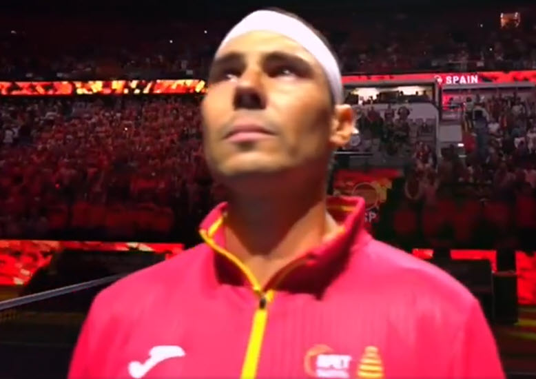 VIDEO. Rafael Nadal in tears during the Spanish anthem at the Davis Cup