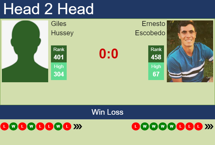 H2H, prediction of Giles Hussey vs Ernesto Escobedo in Manzanillo Challenger with odds, preview, pick | 26th November 2024