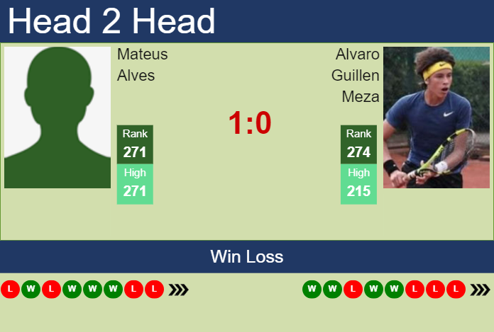 H2H, prediction of Mateus Alves vs Alvaro Guillen Meza in Temuco Challenger with odds, preview, pick | 25th November 2024