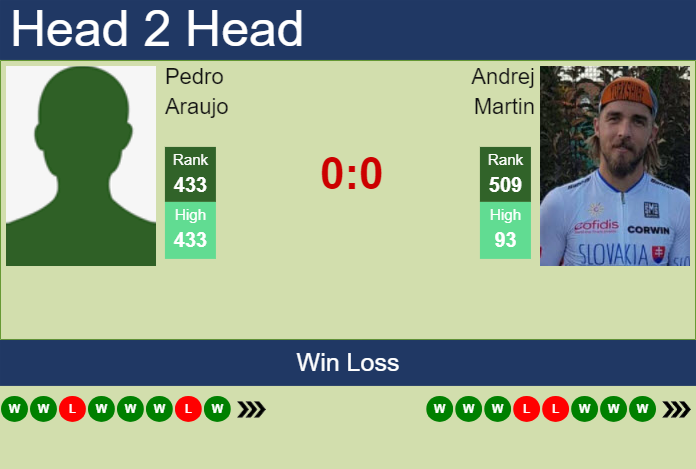 H2H, prediction of Pedro Araujo vs Andrej Martin in Maia Challenger with odds, preview, pick | 28th November 2024