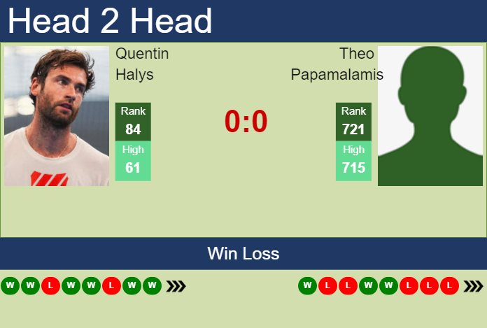 H2H, prediction of Quentin Halys vs Theo Papamalamis in Metz with odds, preview, pick | 4th November 2024