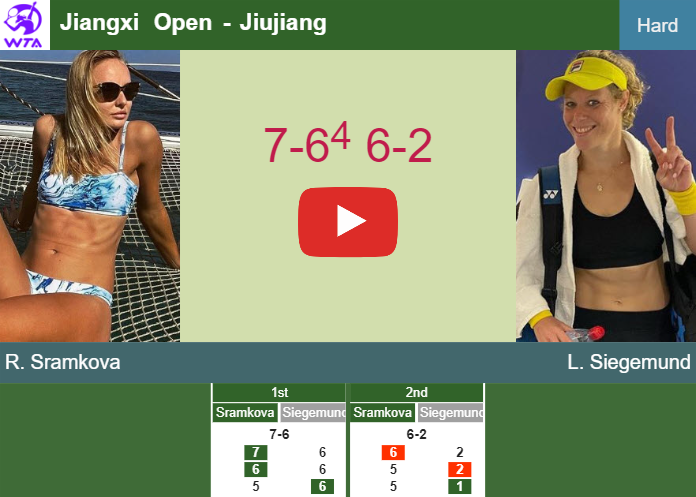 Rebecca Sramkova wins against Siegemund in the semifinal to clash vs Golubic. HIGHLIGHTS – JIUJIANG RESULTS