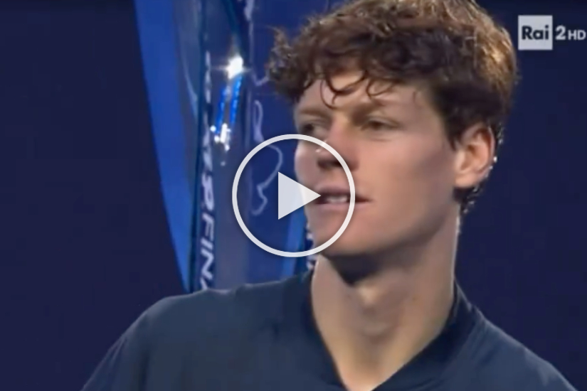 WATCH. Funny Jannik Sinner struggle to open the champagne  bottle after winning the ATP Finals